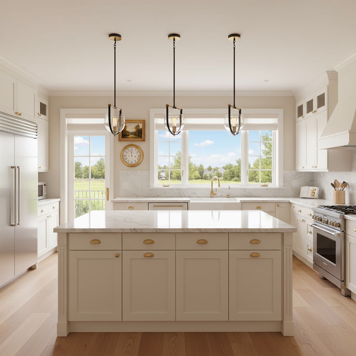 Image 7 Artcraft Cheshire 1-Light Pendant Black & Brass more views