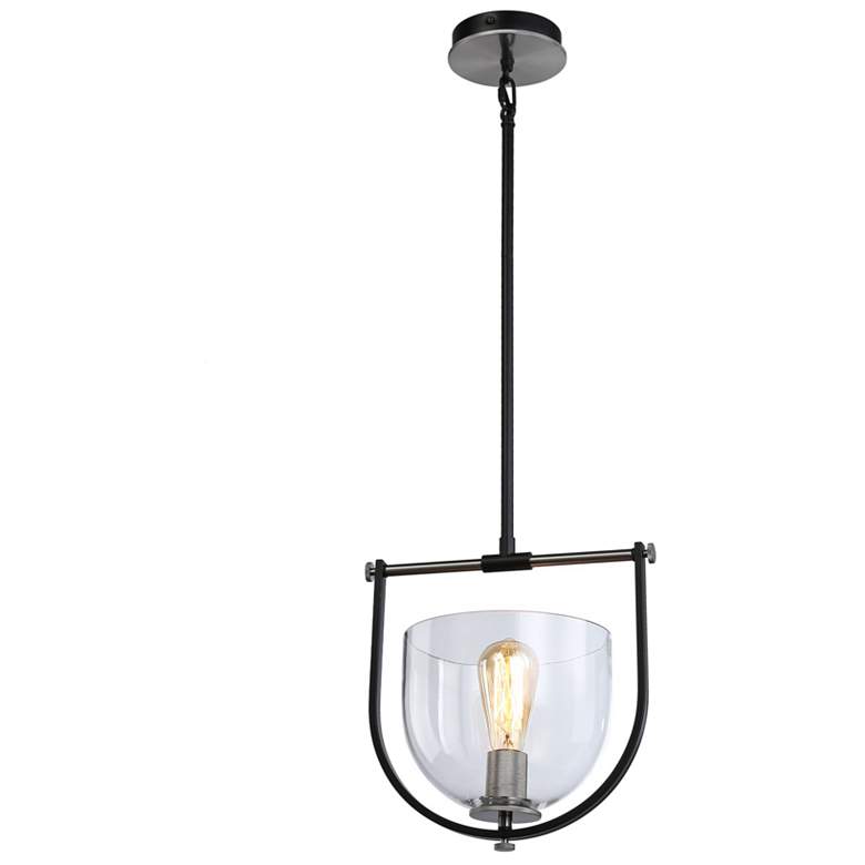 Image 1 Artcraft Cheshire 1-Light Pendant Black &#38; Nickel