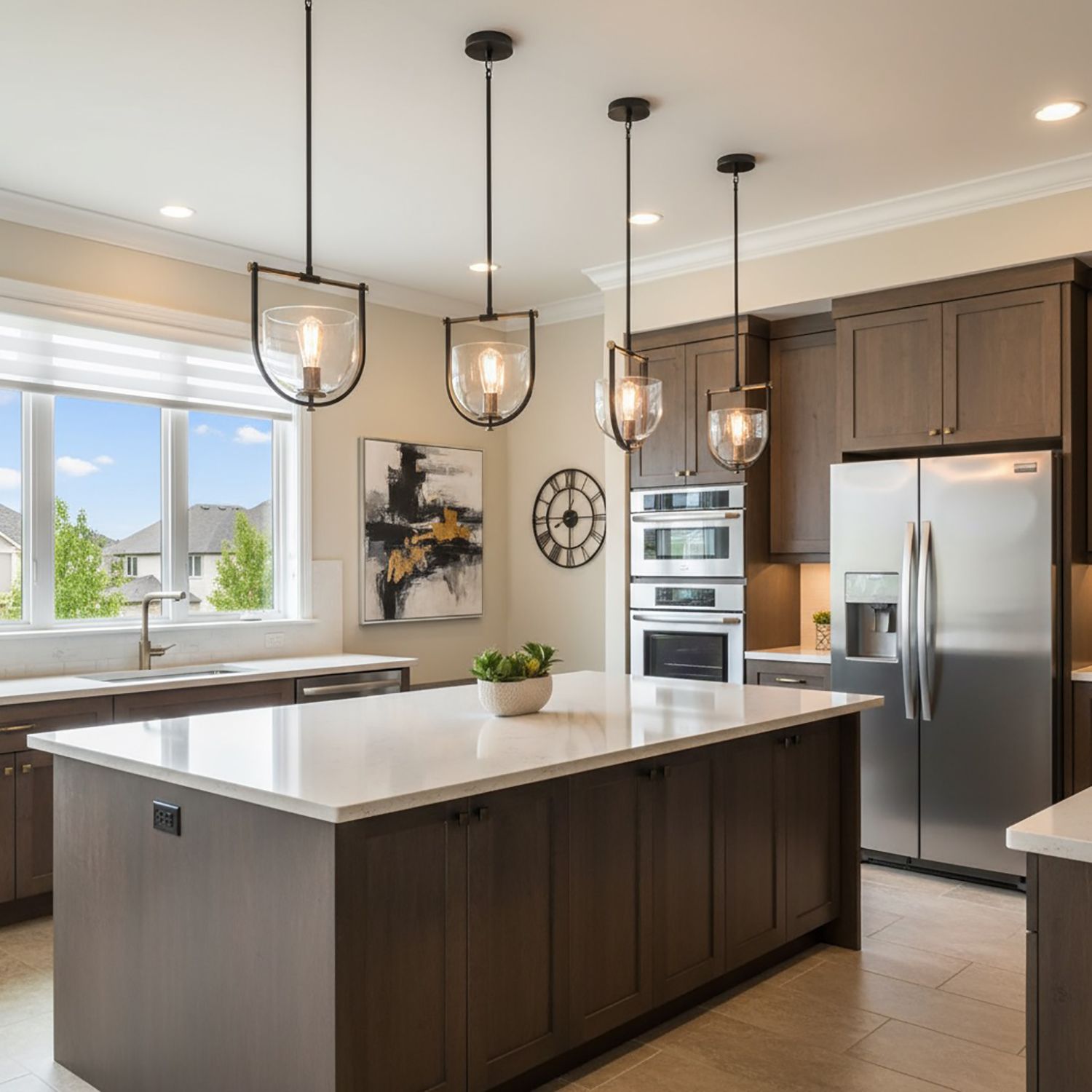 Image 7 Artcraft Cheshire 1-Light Pendant Black & Nickel more views