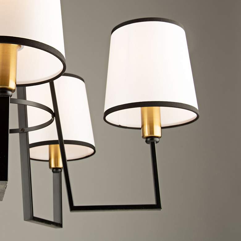 Image 4 Artcraft Coco 33 1/2" Wide Matte Black 5-Light Chandelier more views