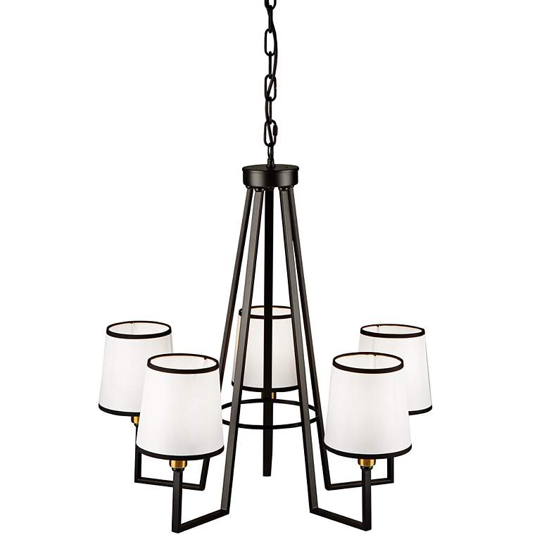 Image 6 Artcraft Coco 33 1/2" Wide Matte Black 5-Light Chandelier more views