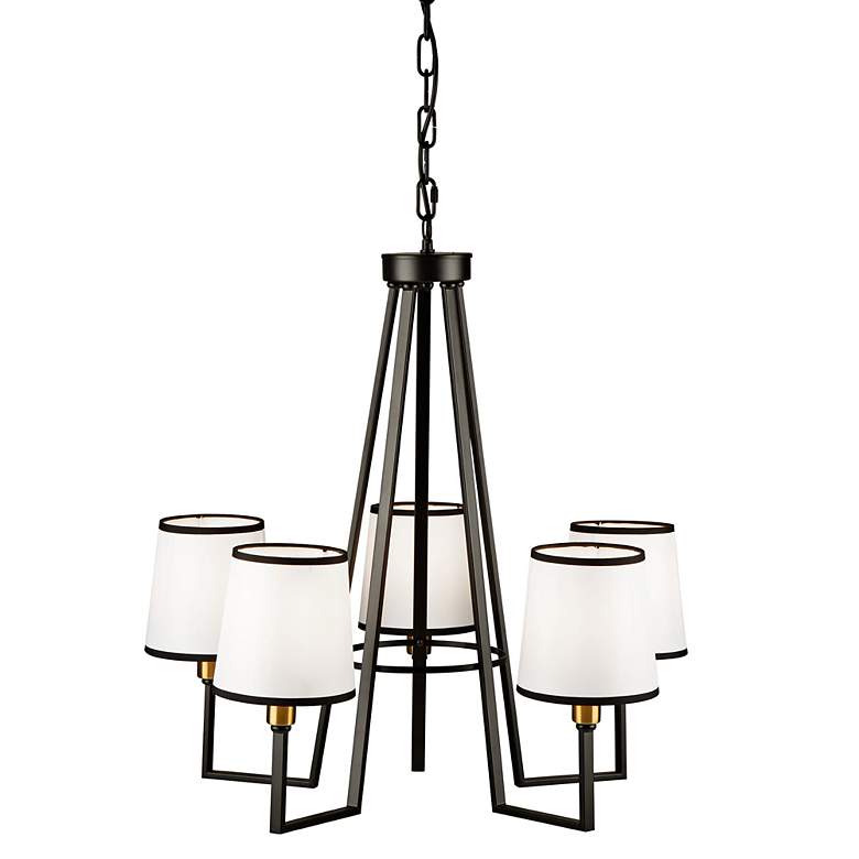 Image 7 Artcraft Coco 33 1/2" Wide Matte Black 5-Light Chandelier more views