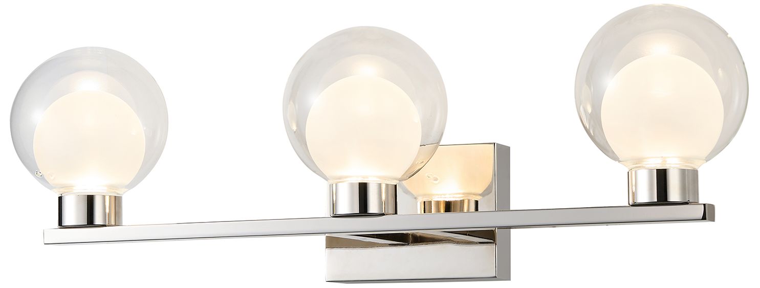 Image 3 ArtCraft Colton 24"W Polished Nickel 3-Light LED Bath Light more views