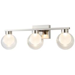 ArtCraft Colton 24"W Polished Nickel 3-Light LED Bath Light