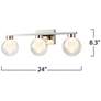 5_ArtCraft Colton 24"W Polished Nickel 3-Light LED Bath Light more views