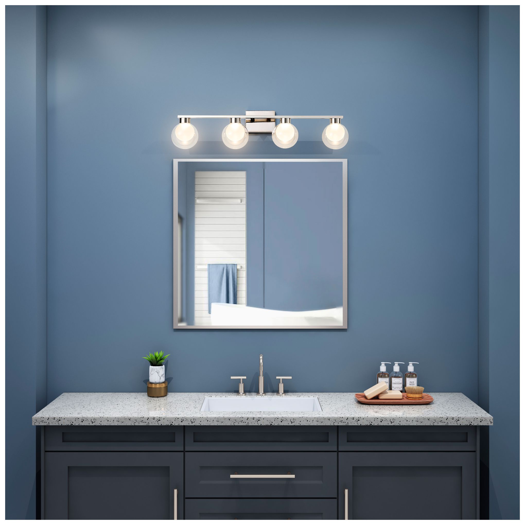 Image 4 ArtCraft Colton 33"W Polished Nickel 4-Light LED Bath Light more views