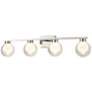 1_ArtCraft Colton 33"W Polished Nickel 4-Light LED Bath Light