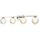 ArtCraft Colton 33"W Polished Nickel 4-Light LED Bath Light