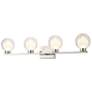 3_ArtCraft Colton 33"W Polished Nickel 4-Light LED Bath Light more views