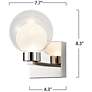 7_ArtCraft Colton 8 1/4" High Polished Nickel Wall Sconce more views
