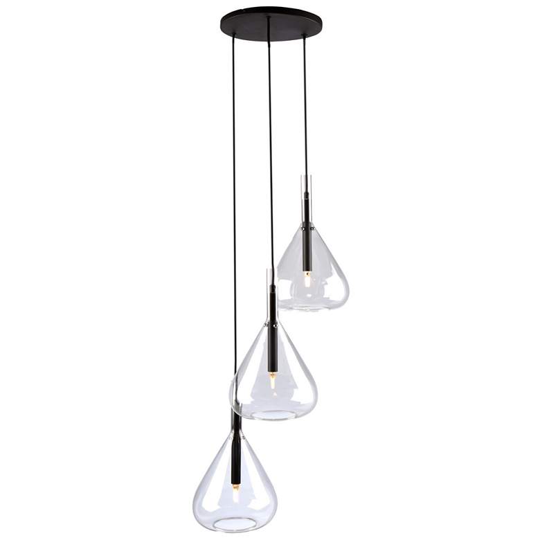 Image 1 Artcraft Conic 15.5 inch Wide 3-Light Modern Multi-Light Glass Pendant