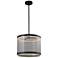 Artcraft Cora 17 3/4" Wide Black LED Drum Pendant Light