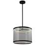 2_Artcraft Cora 17 3/4" Wide Black LED Drum Pendant Light more views