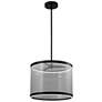 3_Artcraft Cora 17 3/4" Wide Black LED Drum Pendant Light more views
