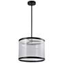 4_Artcraft Cora 17 3/4" Wide Black LED Drum Pendant Light more views