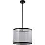 5_Artcraft Cora 17 3/4" Wide Black LED Drum Pendant Light more views