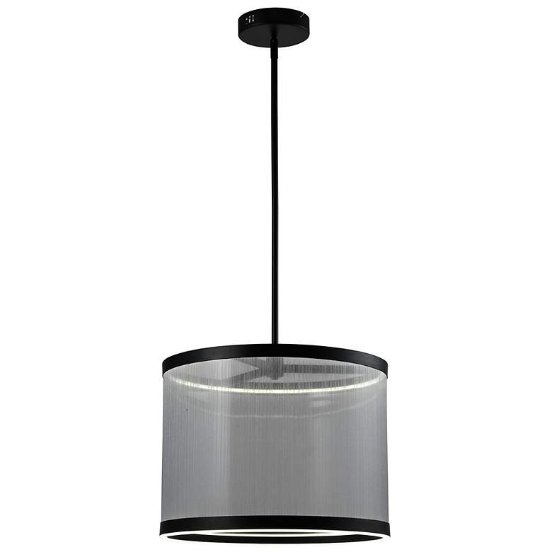 Image 6 Artcraft Cora 17 3/4" Wide Black LED Drum Pendant Light more views