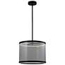 6_Artcraft Cora 17 3/4" Wide Black LED Drum Pendant Light more views