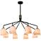 ArtCraft Crema 34 1/4" Wide Black 8-Light Chandelier