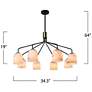 ArtCraft Crema 34 1/4" Wide Black 8-Light Chandelier