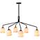 ArtCraft Crema 40 1/2" Wide Black 6-Light Chandelier