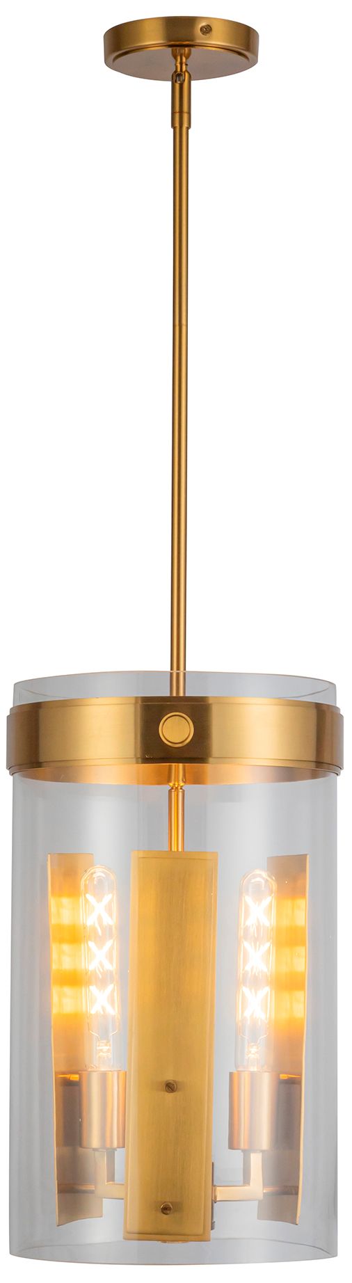 Image 3 Artcraft Dahlia 10 1/4"W Brushed Brass 3-Light Mini Pendant more views