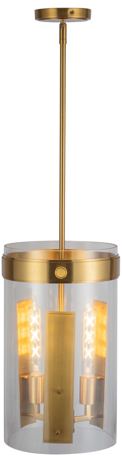 Image 4 Artcraft Dahlia 10 1/4"W Brushed Brass 3-Light Mini Pendant more views