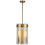 3_Artcraft Dahlia 10 1/4"W Brushed Brass 3-Light Mini Pendant more views