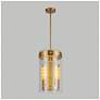 Artcraft Dahlia 10 1/4"W Brushed Brass 3-Light Mini Pendant