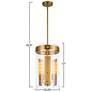 Artcraft Dahlia 10 1/4"W Brushed Brass 3-Light Mini Pendant