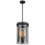 1_Artcraft Dahlia 10 1/4" Wide Black Mini Pendant