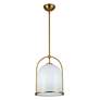1_Artcraft Dahlia 11 1/2" Wide Brushed Brass Mini Pendant