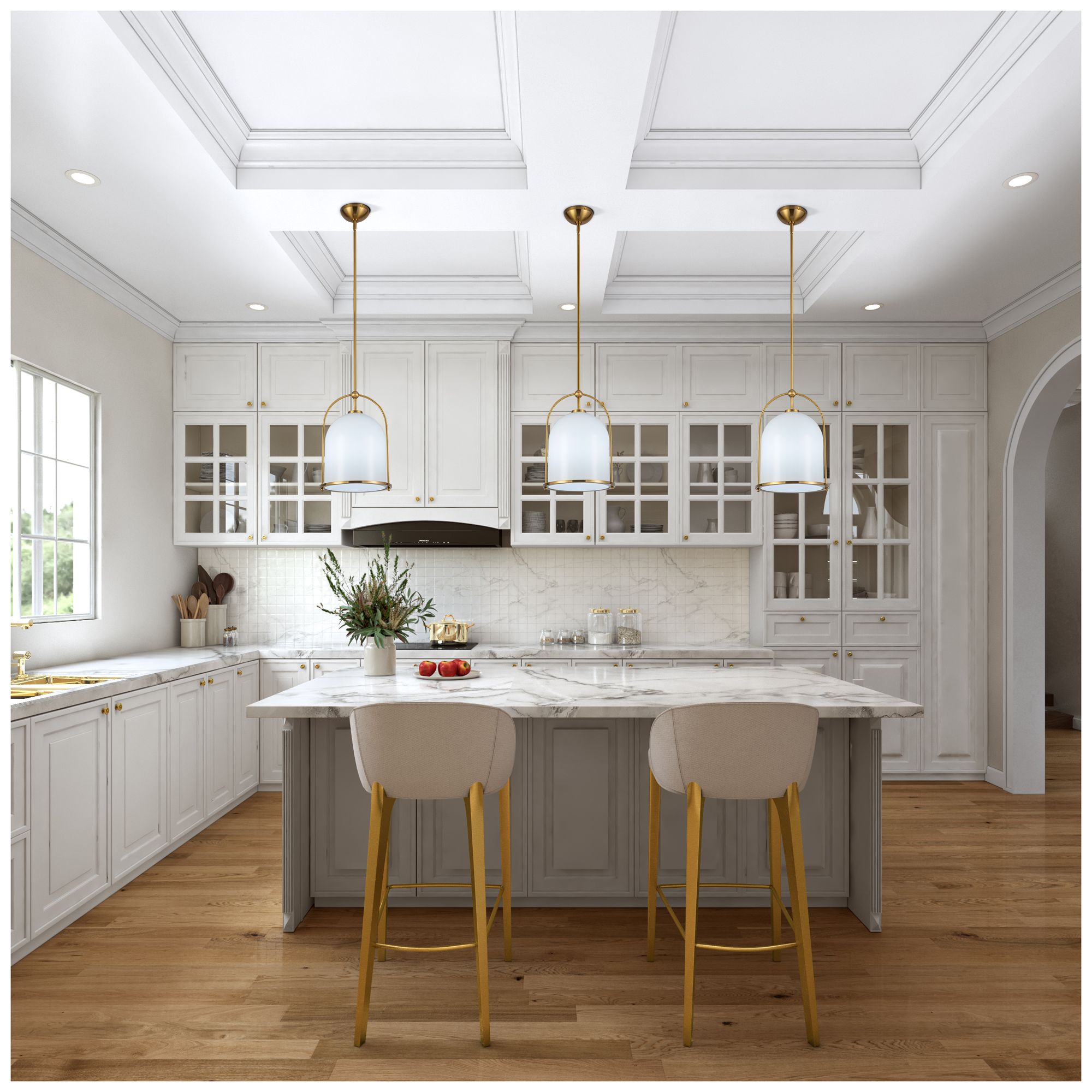 Image 6 Artcraft Dahlia 11 1/2" Wide Brushed Brass Mini Pendant more views