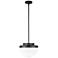 Artcraft Dahlia 12" Wide Black Dome Mini Pendant