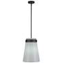 1_Artcraft Dahlia 12" Wide Black Mini Pendant