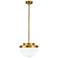 Artcraft Dahlia 12" Wide Brushed Brass Dome Mini Pendant