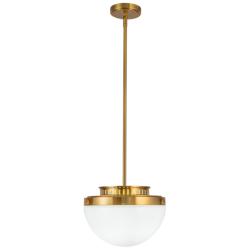 Artcraft Dahlia 12" Wide Brushed Brass Dome Mini Pendant