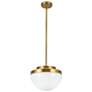 2_Artcraft Dahlia 12" Wide Brushed Brass Dome Mini Pendant more views