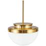 3_Artcraft Dahlia 12" Wide Brushed Brass Dome Mini Pendant more views