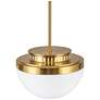 4_Artcraft Dahlia 12" Wide Brushed Brass Dome Mini Pendant more views
