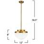 7_Artcraft Dahlia 12" Wide Brushed Brass Dome Mini Pendant more views