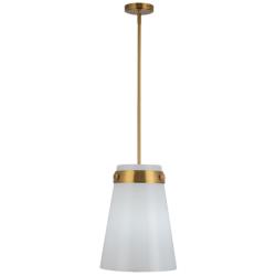 Artcraft Dahlia 12" Wide Brushed Brass Mini Pendant