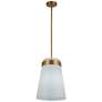 2_Artcraft Dahlia 12" Wide Brushed Brass Mini Pendant more views