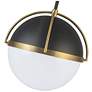 4_Artcraft Dahlia 15 1/2"W Matte Black and Brass Pendant Light more views