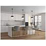 6_Artcraft Dahlia 15 1/2"W Matte Black and Brass Pendant Light more views