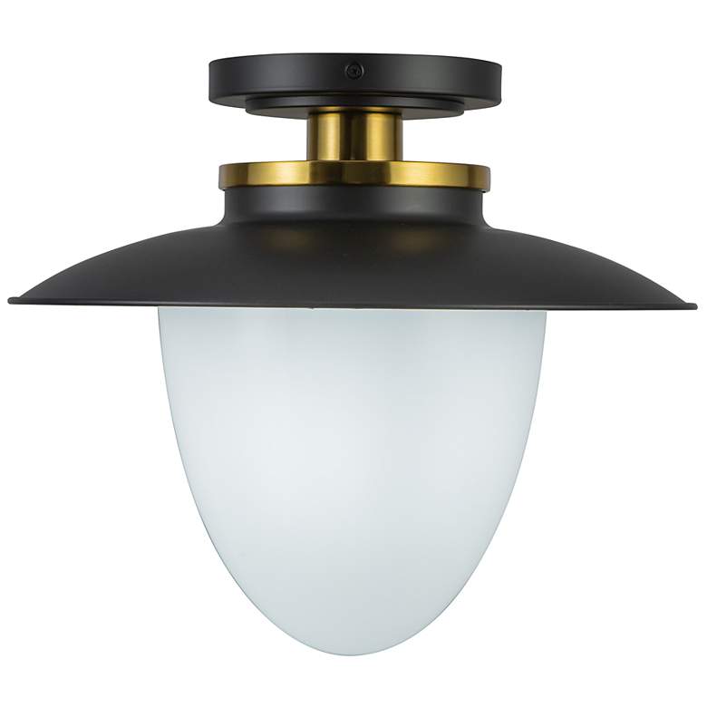 Image 6 Artcraft Dahlia 15" Wide Black and Brass Pendant Light more views