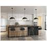 Artcraft Dahlia 17 1/2"W Matte Black and Brass Pendant Light