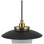 5_Artcraft Dahlia 20" Wide Black and Brass Pendant Light more views