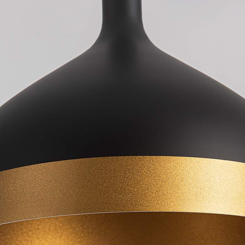 Image 4 Artcraft Dash 1-Light Pendant Black & Gold more views