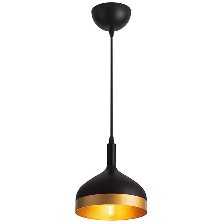 Image 6 Artcraft Dash 1-Light Pendant Black & Gold more views